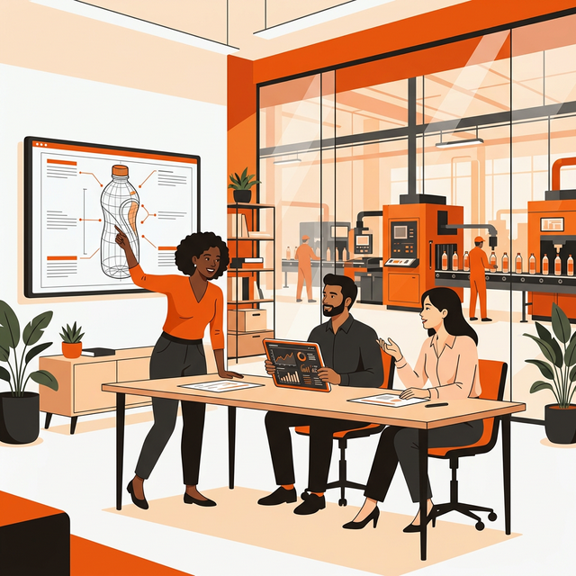 Team collaborating at Consumers Packaging Group